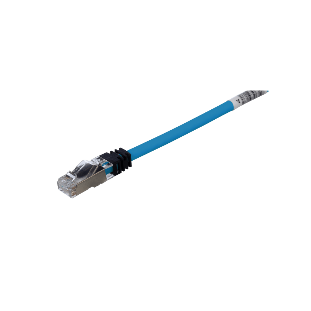 Patch Cord Cat6A, Blindado S/FTP, CM/LS0H, 0.5 Metros, Color Azul