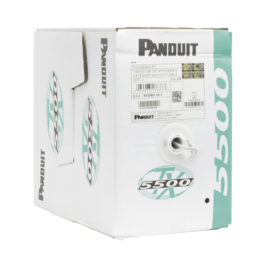 Bobina de Cable UTP 305 m. de Cobre, PanNet, Gris, Categoría 5e (24 AWG), PVC (CM), de 4 pares