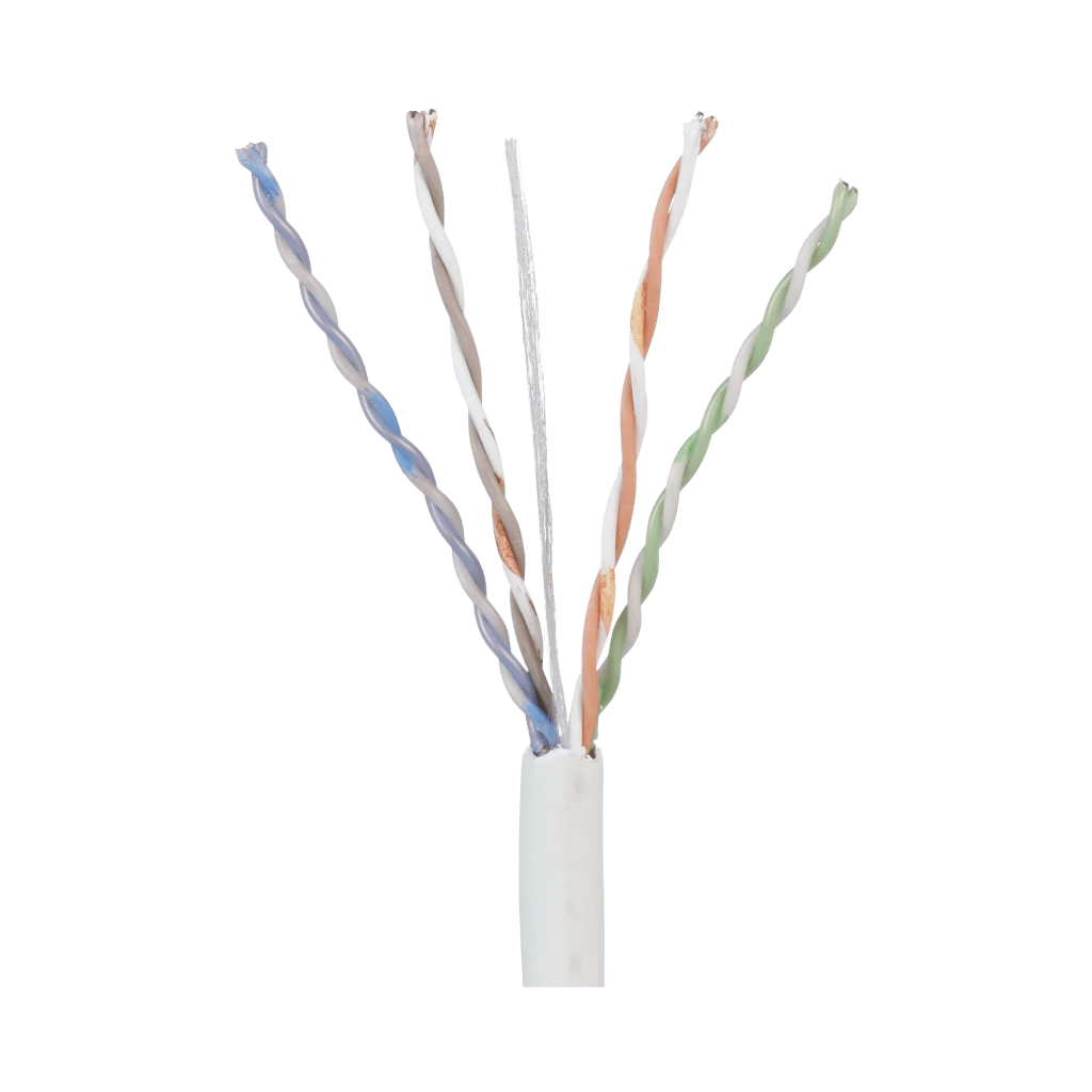 Bobina de Cable UTP 305 Metros (1000 Pies) de Cobre, TX5e, PanNet, Blanco, Categor?a 5e, 24 AWG, CMP (Plenum), de 4 Pares