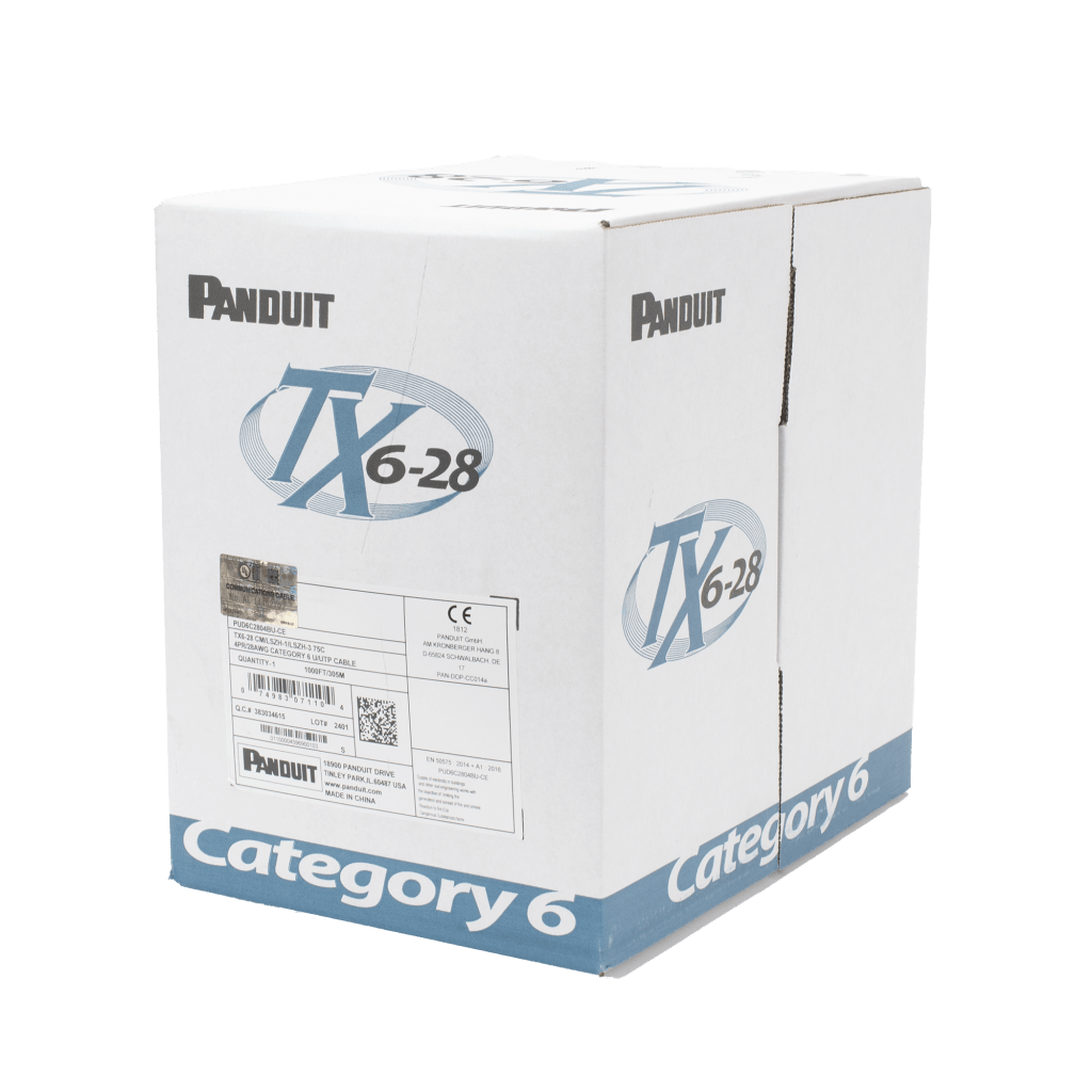 Bobina de Cable UTP 305 Metros (1000 Pies) de Cobre TX6-28?, Blanco, Categor?a 6, Di?metro Reducido (28 AWG), CM/LSZH, de 4 Pares