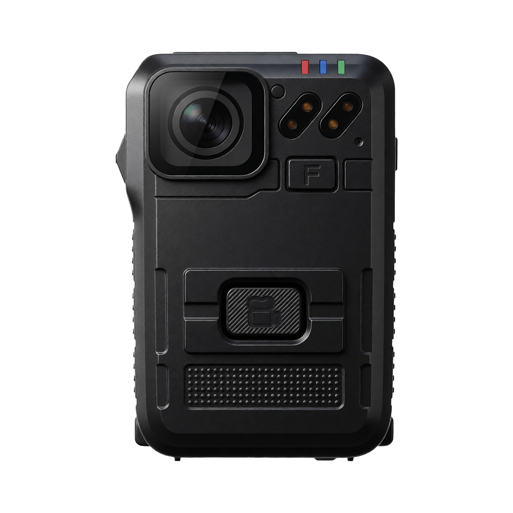 Body Camera para Seguridad, Video Full HD, Descarga de Vídeo automática con estación, Pantalla TFT con indicador de batería y memoria.