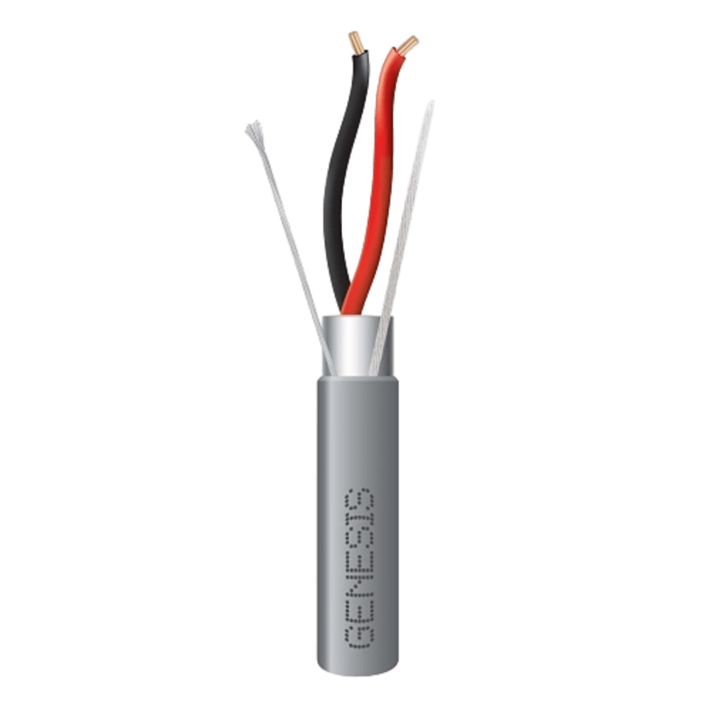 Carrete de 152 Metros (500 Pies) / Cable 2 x 18 AWG / Color Gris / Blindado / Riser / Aplicaciones de Audio Control de Acceso y Automatizaci?n