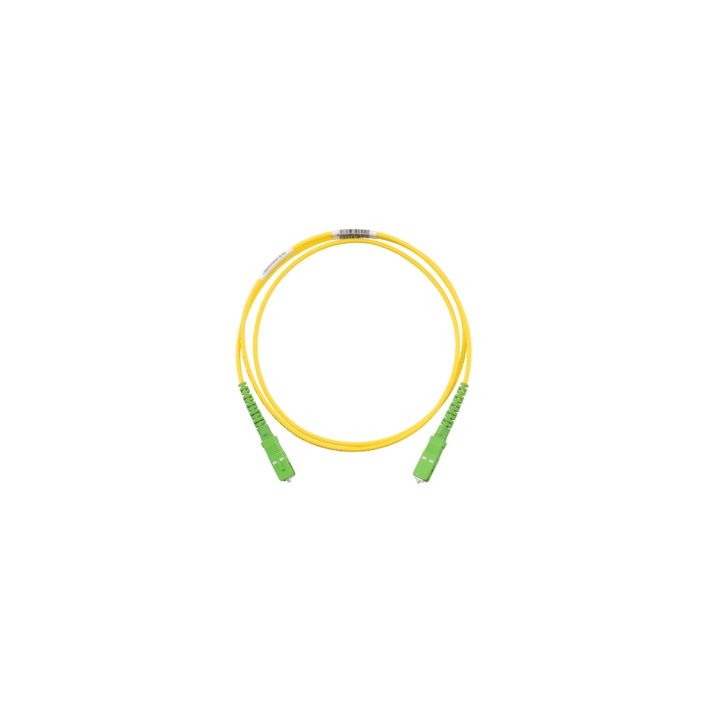 Jumper de Fibra Optica Monomodo 9/125 OS2, SC/APC-SC/APC Simplex, OFNR (Riser), Color Amarillo, 5 Metros (16.40 Pies)