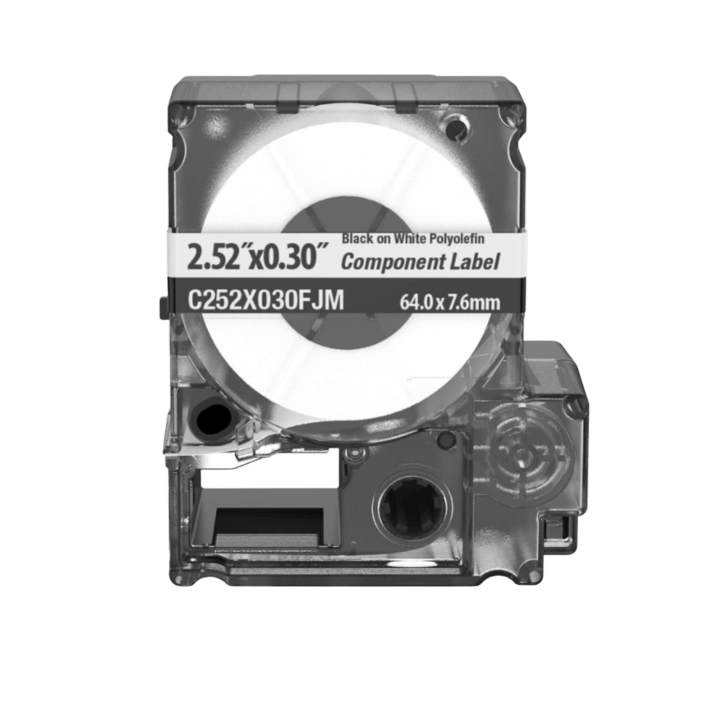 Cassette de Etiquetas de Componente de Poli?ster No Adhesivas 2.52 Pulgadas (6.4 cm) W x 0.3 Pulgadas (0.76 cm) H
