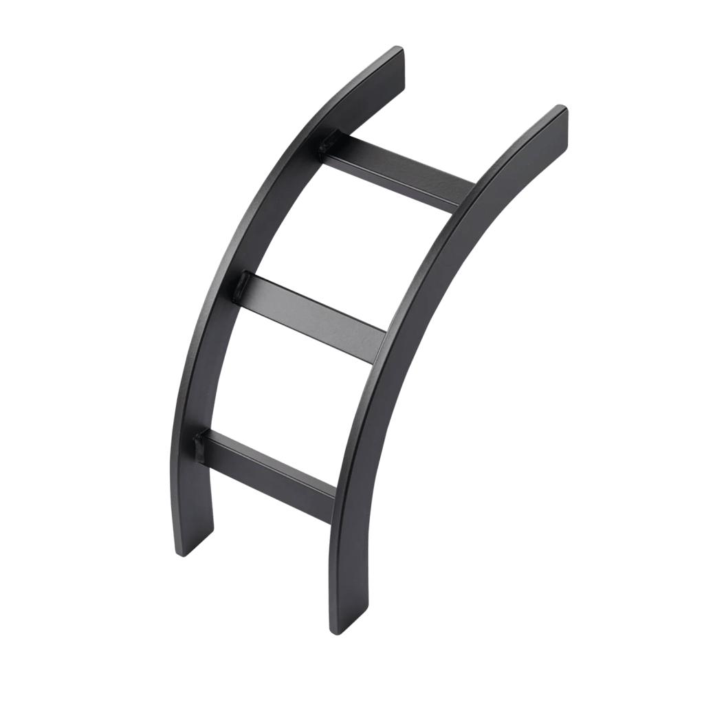 Accesorio de Escalerilla Curva Vertical (Bajada) Interior, 15 in de Ancho, de Acero, Color Negro