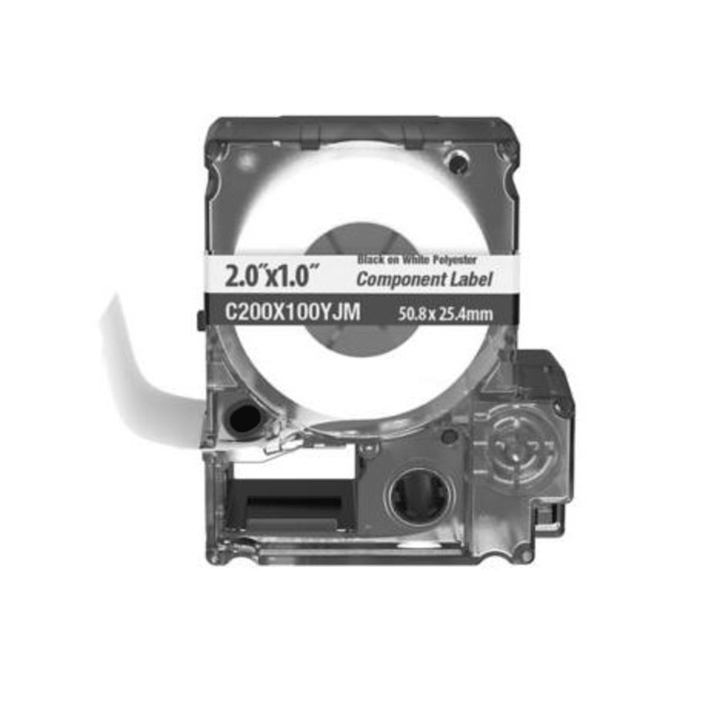 Casete de 140 Etiquetas Adhesivas, Para Identificaci?n de Marcadores de Cable, Rack o Gabinetes, 50.8 x 25.4 mm (2 x 1 Pulgadas), Color Blanco