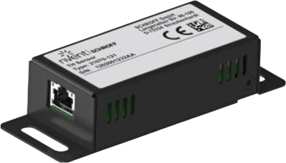 Sensor Externo / Temperatura, Humedad y Contacto Digital / Hasta 16 Sensores en Cadena / 2x RJ45 / Carcasa Plástica / Montaje Fácil