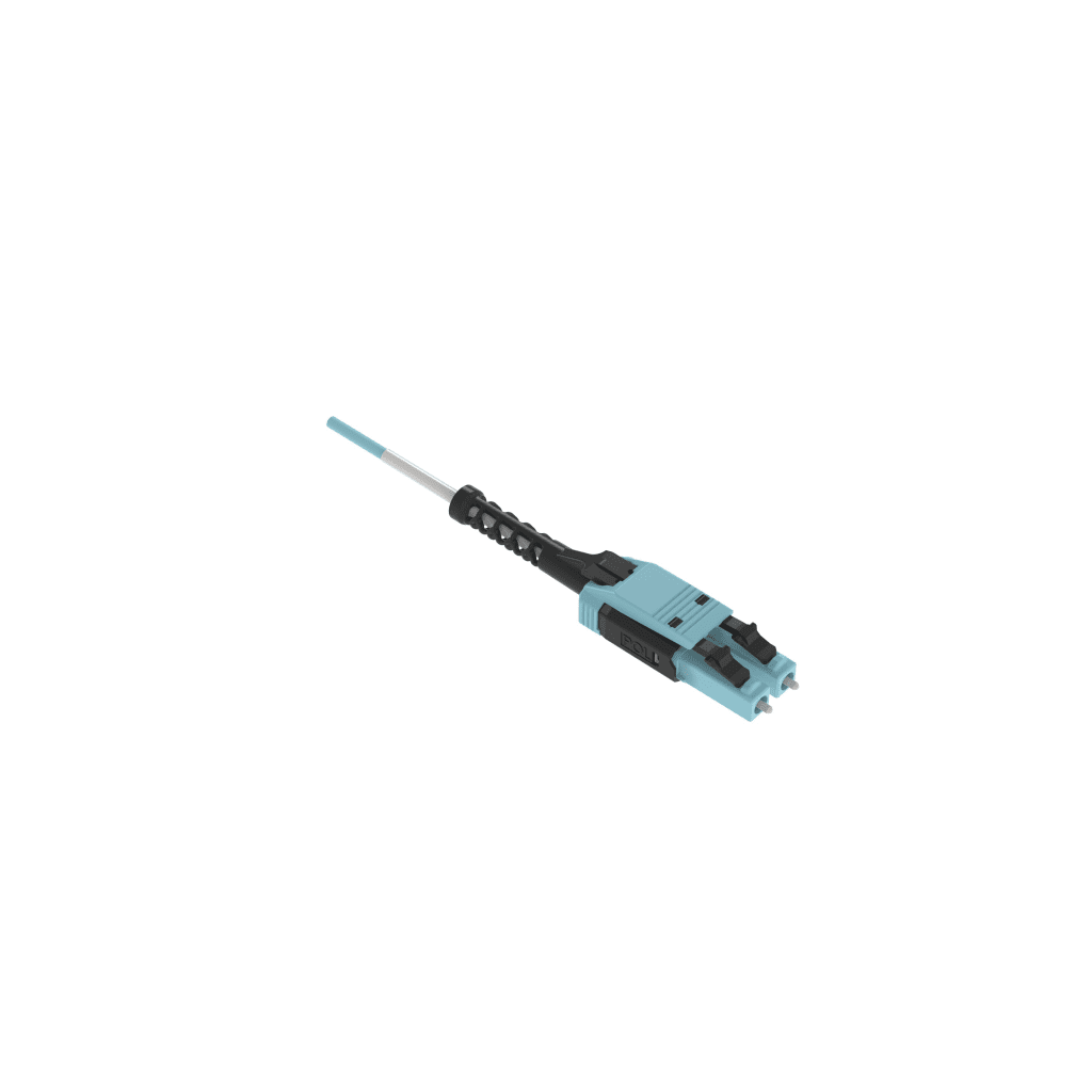 Jumper de Fibra ?ptica Multimodo 50/125 OM4, LC-LC Uniboot Duplex, LSZH, Color Aqua, 3 Metros (9.84 Pies)