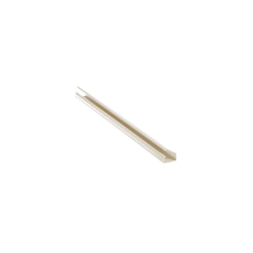 Canaleta LD10 de PVC rígido, con cinta adhesiva para instalación sin herramientas, de 38.4 x 24 x 2438 mm, Color Blanco Mate