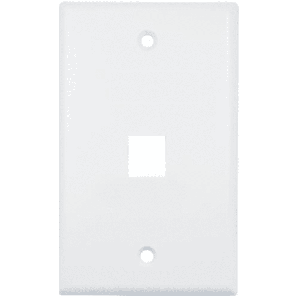 Placa de Pared (Face Plate) / 1 Puerto / Color Blanco / Caja con 20 Piezas / ABS