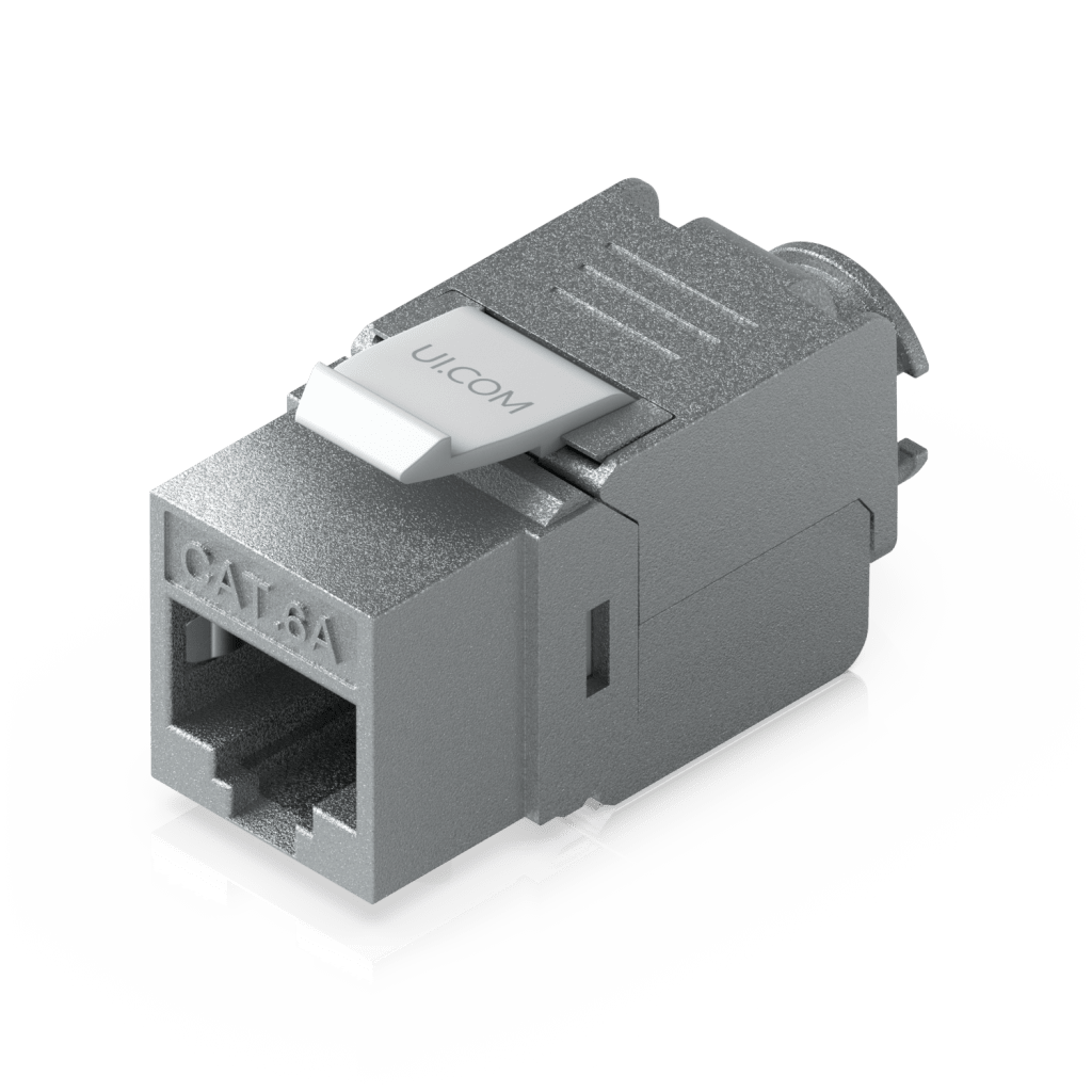 Keystone Jack Cat6A Tipo Toolless para Terminación sin Herramientas, Instalación Snap-In en Patch Panel, Paquete con 12 Piezas