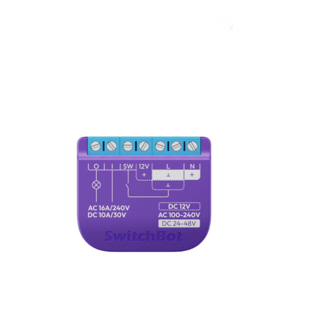 SwitchBot Relay Switch / Controlador de Puerta de Garaje Inteligente / Bluetooth 4.2+ / Alimentación VCA y VCC / Compatible Matter / Aplicación Móvil