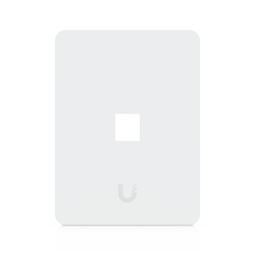 Placa de Pared Vertical Universal para Keystone de 1 Puerto con Cubierta Pintable, Acabado Personalizable, Paquete con 4 Piezas