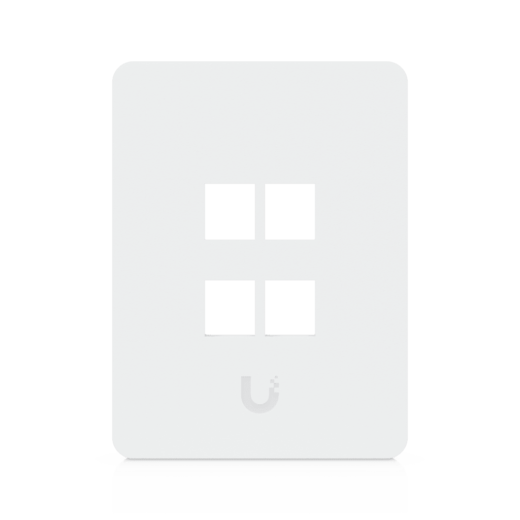 Placa de Pared Vertical Universal para Keystone de 4 Puertos con Cubierta Pintable, Acabado Personalizable, Paquete con 4 Piezas