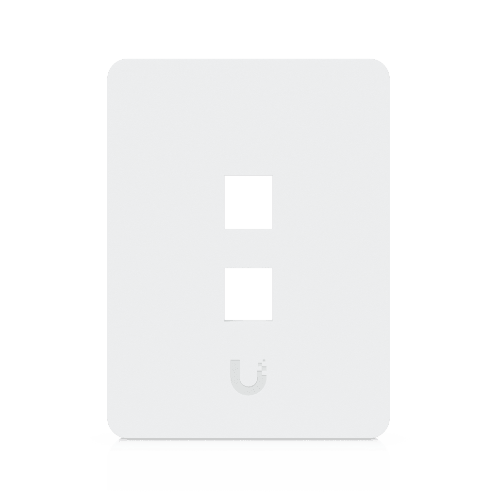 Placa de Pared Vertical Universal para Keystone de 2 Puertos con Cubierta Pintable, Acabado Personalizable, Paquete con 4 Piezas