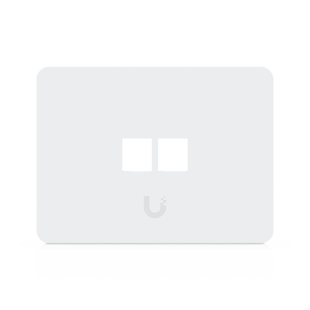 Placa de Pared Horizontal Universal para Keystone de 2 Puertos con Cubierta Pintable, Acabado Personalizable, Paquete con 4 Piezas