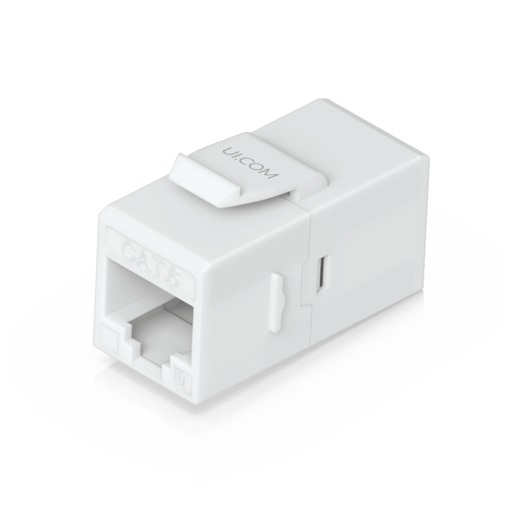 Keystone Coupler Cat6 Pass-Through para Cable Ethernet, Instalación Snap-In en Patch Panel, Paquete con 12 Piezas