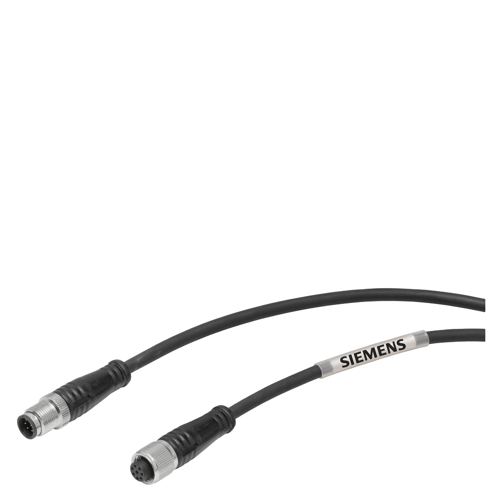 Cable de Comunicación RS422 / M12 / M12 / 6 Núcleos / PUR / Blindado / 2 m (6.6 ft) / Industrial / Resistente a Aceites y UV