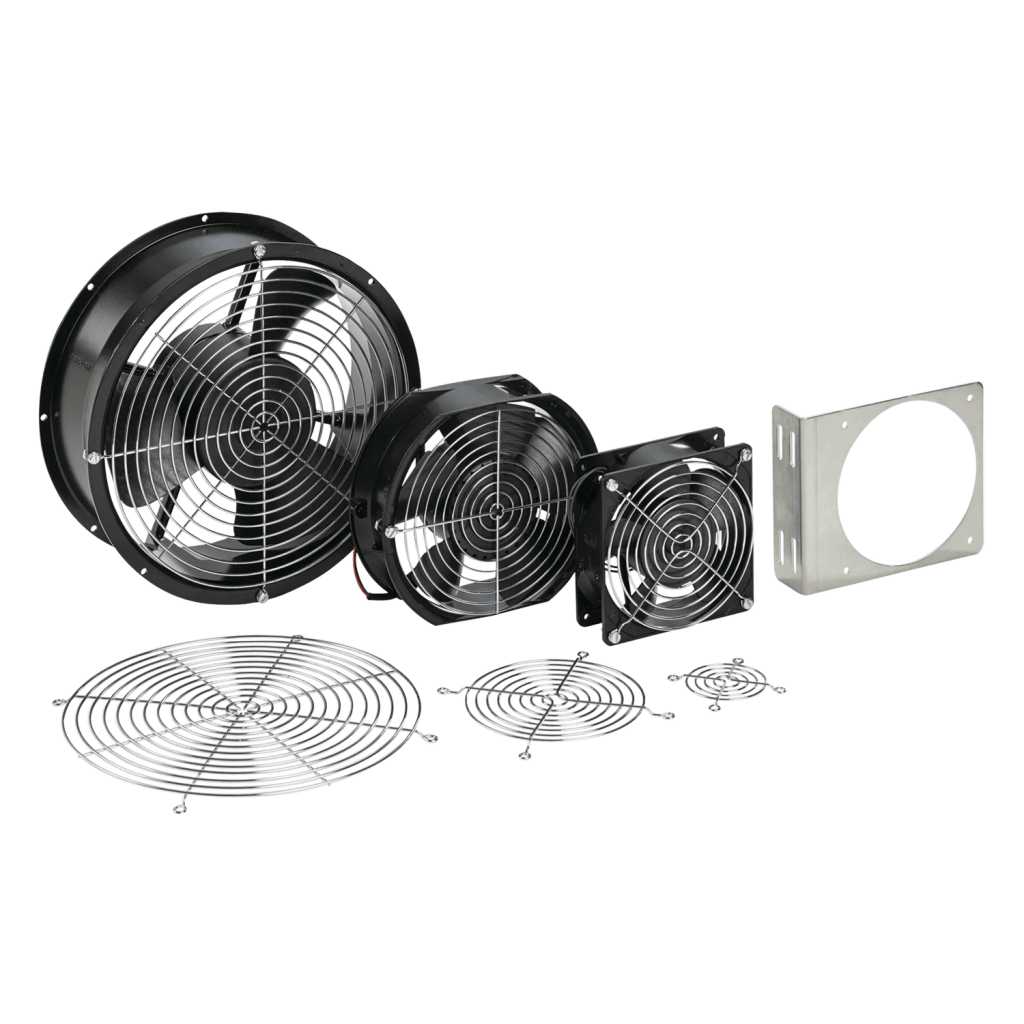 Ventilador Axial Compacto 6 Pulgadas / 115VAC / 102CFM / Silencioso / Acero Negro / 50,000 Horas Operación