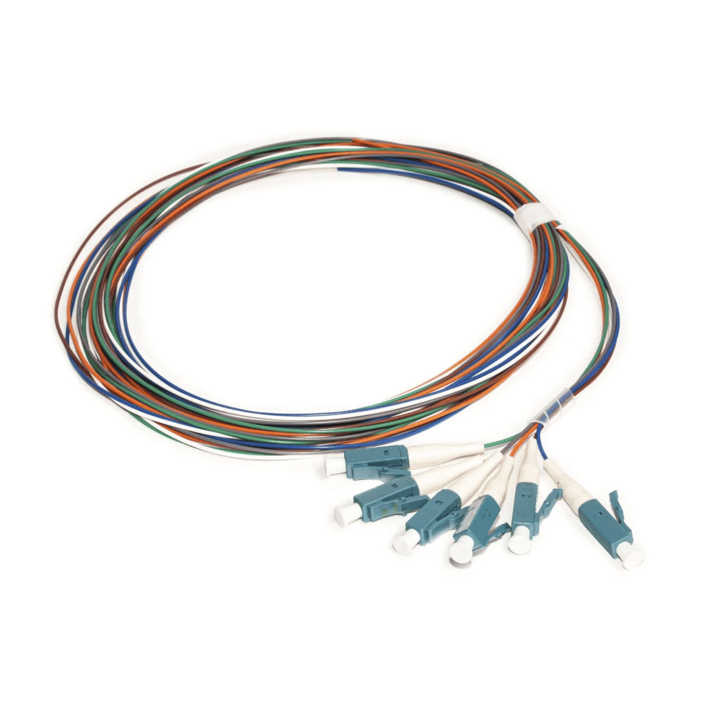 Kit de 6 Pigtails con Conector LC, Multimodo 50/125 OM3, 900um, de 1 Metro (3.28 Pies)