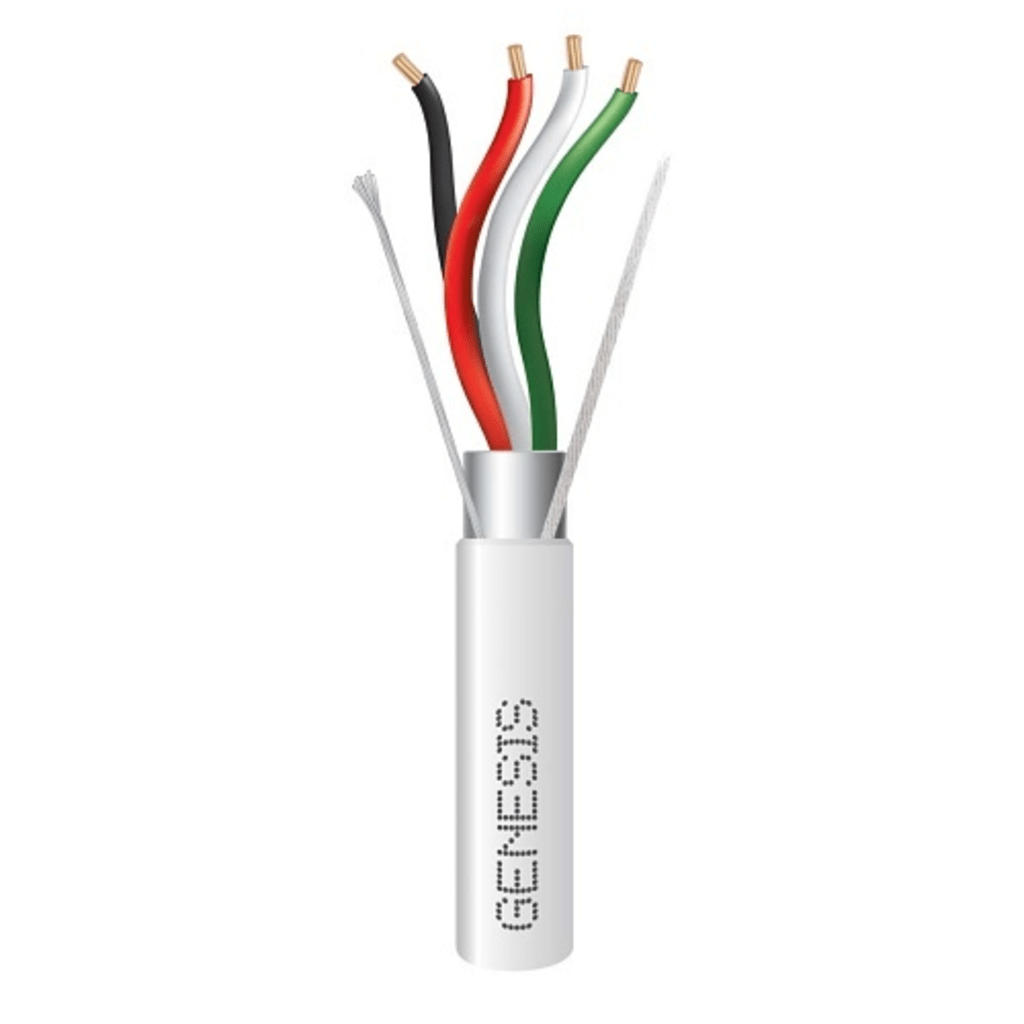 Bobina de 305 Metros (1000 Pies) / Cable 4 x 18 AWG / Color Blanco / Blindado / Riser / Aplicaciones de Audio Control de Acceso y Automatizaci?n