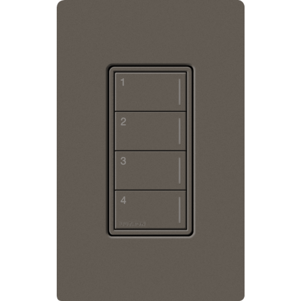 (RadioRa3) Botonera Sunnata Negro 3 escenas y 2 botones subir/bajar para Radio RA3, programe escenas diferentes en cada botón.