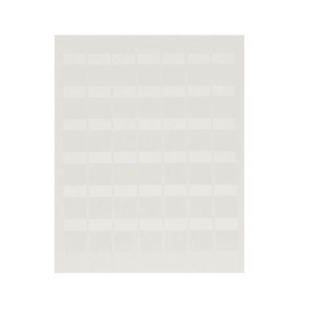 Paquete de Hojas con 2500 Etiquetas de Identificaci?n Auto-Laminadas para Impresora L?ser/Inyecci?n de Tinta, para Cables de 3 a 7.1 mm de Di?metro (12 - 10 AWG), Color Blanco