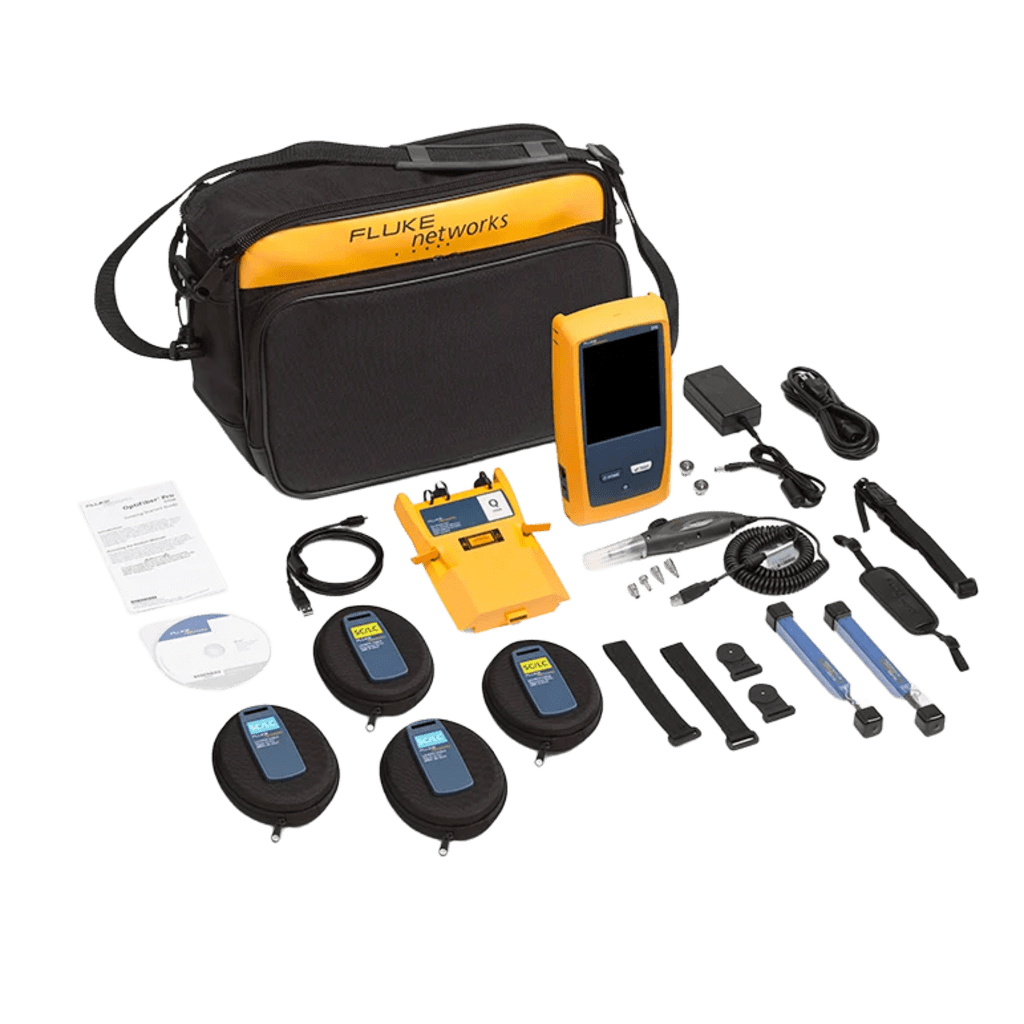 OTDR OptiFiber Pro / Certificación Fibra Óptica Tier 2 / 4 Longitudes de Onda 850-1300-1310-1550 nm / SmartLoop Bi-direccional / EventMap / Wi-Fi Integrado / Inspección Endfaces