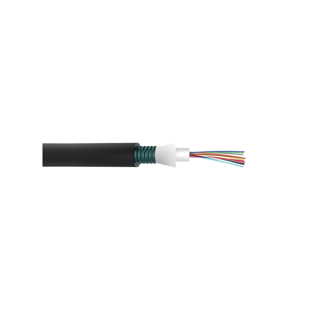 Cable de Fibra ?ptica de 24 Hilos, Monomodo OS2, Interior/Exterior, Armada, Loose Tube 250um, OFCP (Plenum), Precio Por Metro