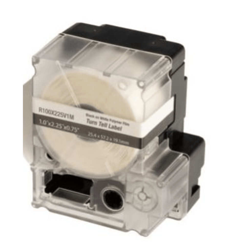 Casete de 75 Etiquetas Autolaminadas Turn-Tell, Con Rotaci?n para Mejor Visibilidad, para Cables Categor?a 6 FTP y Categor?a 6a/10Gig, Calibre AWG 8 - 4