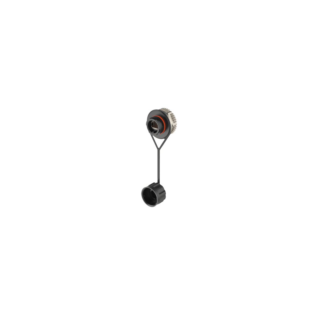 Acoplador RJ45 de Uso Industrial Estilo TG, Categor?a 6A, con Tapa Protectora, Protecci?n IP67