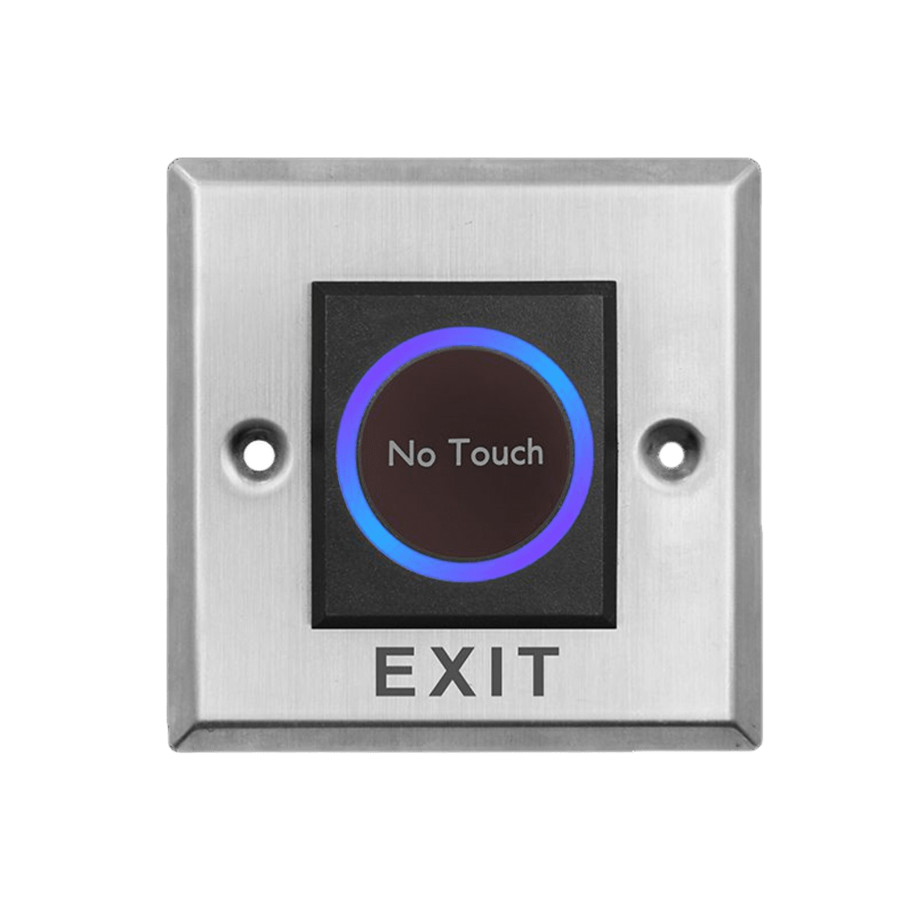 Botón Cuadrado Sin Contacto / Indicador LED / NO / NC / Interior / Acero Inoxidable