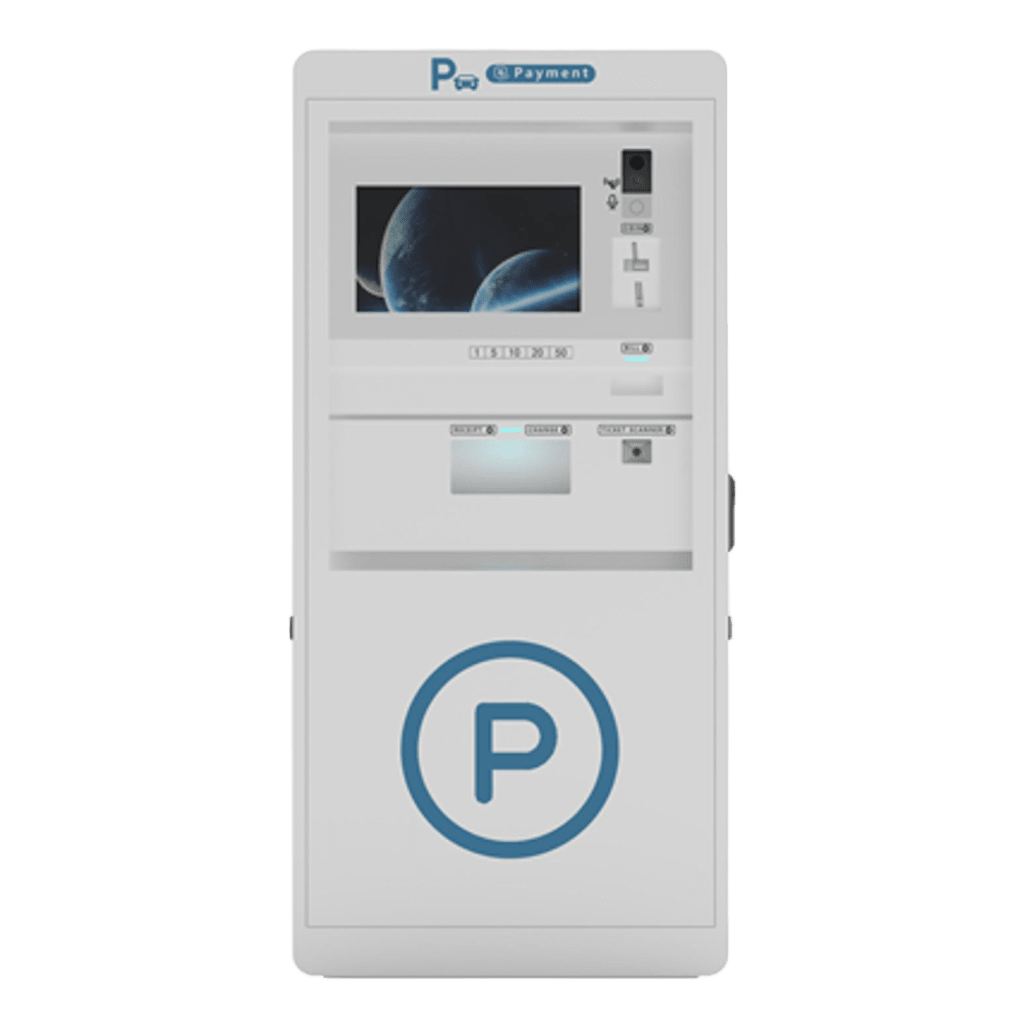 Terminal de Pago Automático / Impresora de Váuchers / Escáner / Lector de Tarjetas sin Contacto / Alimentador de Billetes / Ranura y Cambio de Monedas / Pantalla 18.5 pulgadas / RS-232