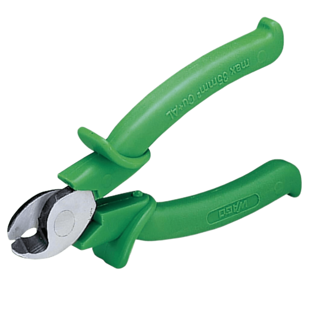 Tenaza Cortahilos WAGO / Para Cobre y Aluminio hasta 35mm² AWG 2 / Color Verde / Material Conductivo / Herramienta Profesional