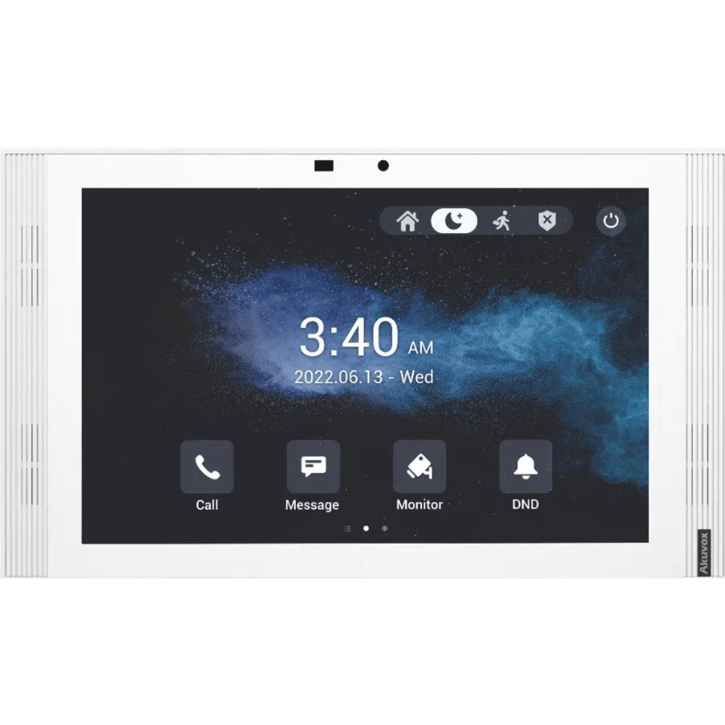 MONITOR COLOR BLANCO DE 10" IPS LCD / CERTIFICADO POR GOOGLE PLAY STORE / ANDROID 12 OS / WI-FI 6 / POE /  SIP / ENTRADAS DE ALARMA / ADMINISTRACIÓN 100 EN LA NUBE